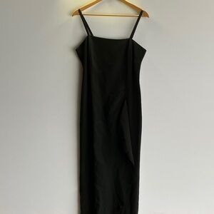 Elegant Black Spaghetti Strap Dress